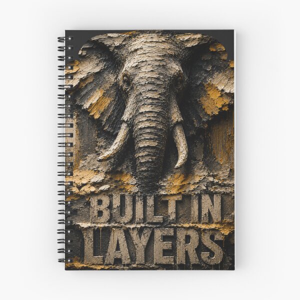Item preview, Engineer Compounding Elephant Layered Impasto Wall Art designed and sold by SavannaStrikes.