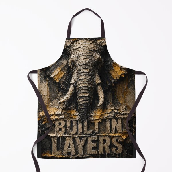 Item preview, Engineer Compounding Elephant Layered Impasto Wall Art designed and sold by SavannaStrikes.
