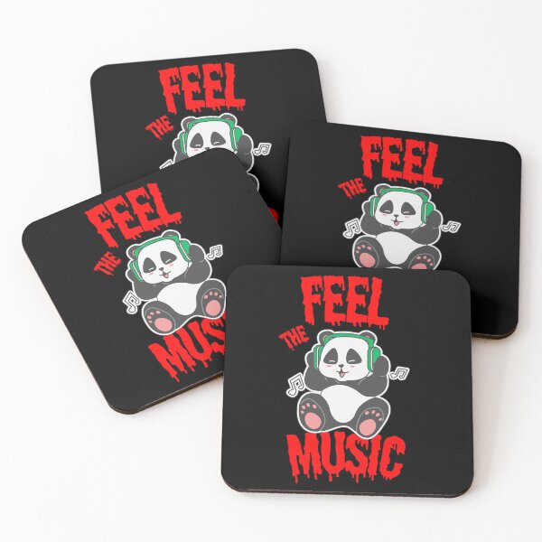 Item preview, Feel The Music Funny Cartoon DJ Panda Bear designed and sold by SoftAuraStudi0.