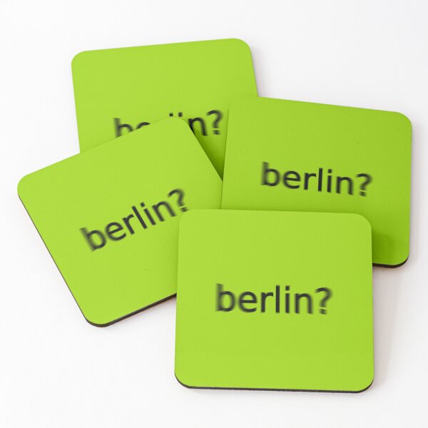 Item preview, Berlin Supreme Green Question Unique Artwork Sign designed and sold by Doctor Schtrudel.