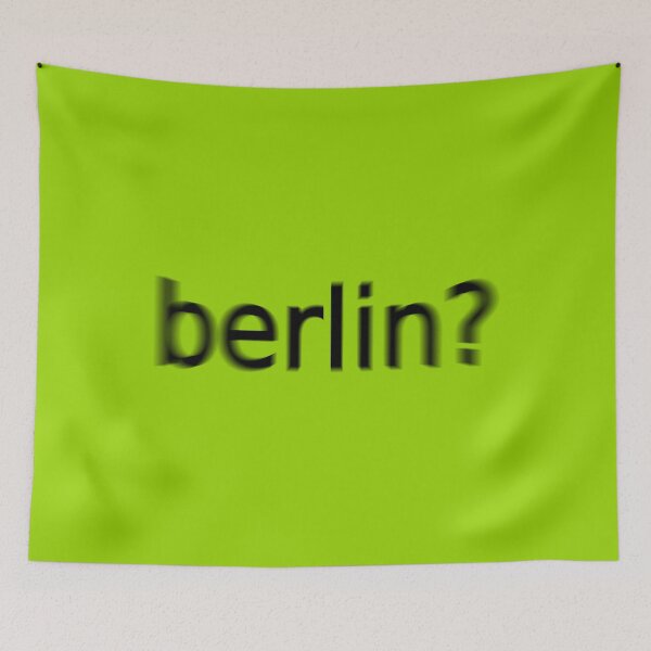 Item preview, Berlin Supreme Green Question Unique Artwork Sign designed and sold by Doctor Schtrudel.