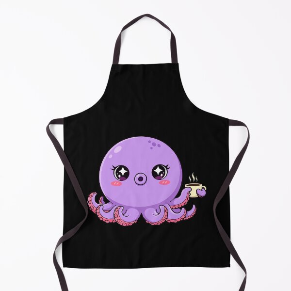 Item preview, Cute Starry-Eyed Octopus Drinking Coffee designed and sold by Tishirta Store.