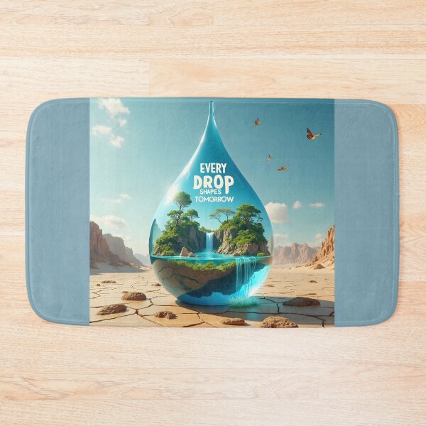 Item preview, Every Drop Shapes Tomorrow: Water Conservation Concept Art with Oasis Droplet designed and sold by Creative-RE.