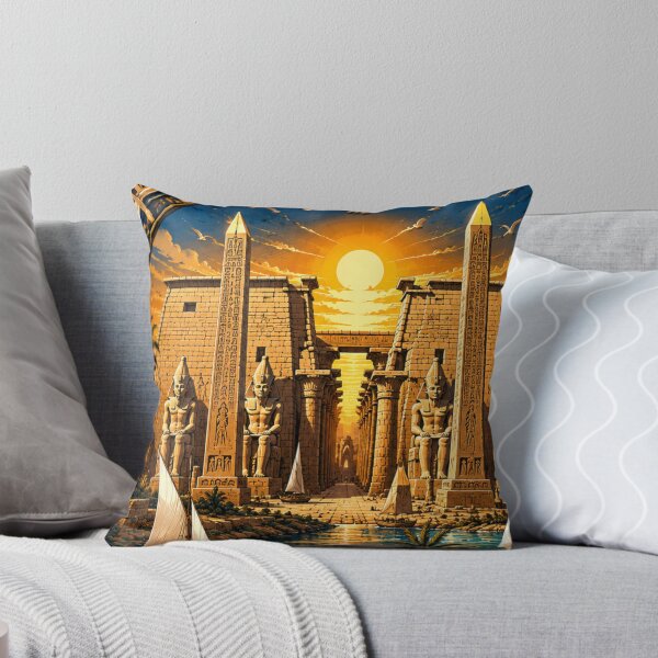 Item preview, Karnak Temple Nile Sunset designed and sold by BastetNileArt.