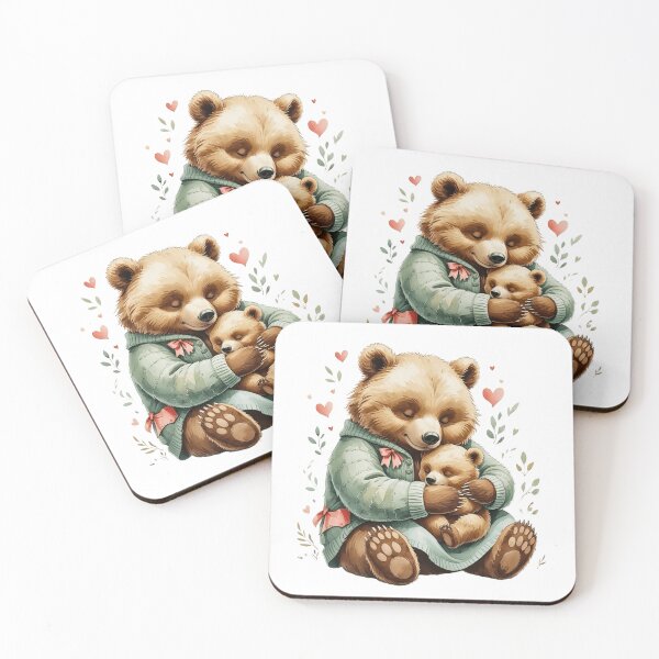 Item preview, Cozy Mama Bear And Baby Bear Hug Watercolor designed and sold by AQUILAKREO.