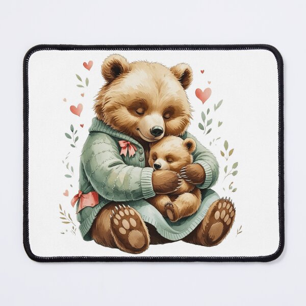Item preview, Cozy Mama Bear And Baby Bear Hug Watercolor designed and sold by AQUILAKREO.