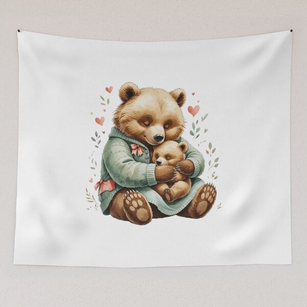 Item preview, Cozy Mama Bear And Baby Bear Hug Watercolor designed and sold by AQUILAKREO.