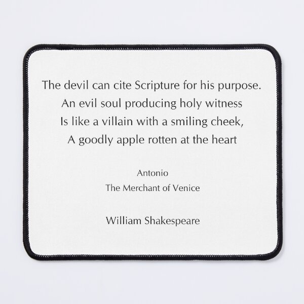 Item preview, Antonio, The Merchant of Venice, William Shakespeare designed and sold by Hippo Quotes.