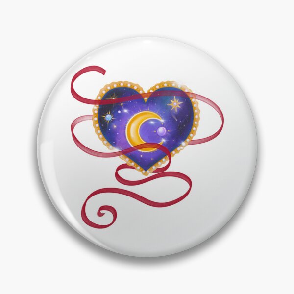 Item preview, Cosmic Moon Heart Locket Ribbon Art designed and sold by Vita95gelman.