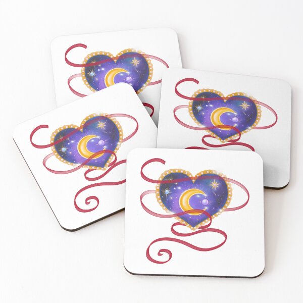 Item preview, Cosmic Moon Heart Locket Ribbon Art designed and sold by Vita95gelman.