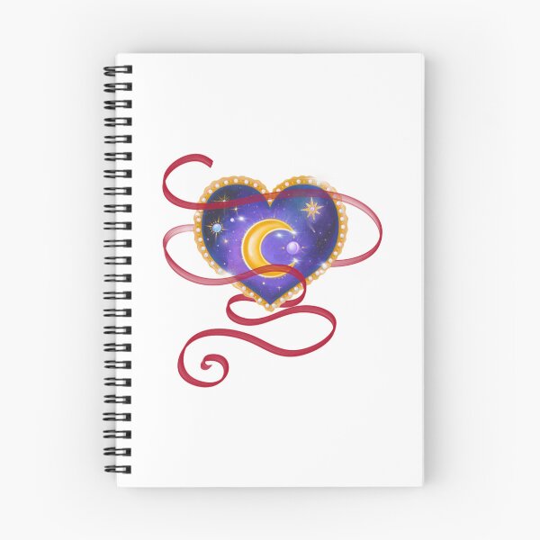 Item preview, Cosmic Moon Heart Locket Ribbon Art designed and sold by Vita95gelman.