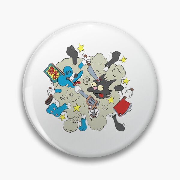Item preview, Itchy and Scratchy Cartoon Fight Dust Cloud designed and sold by Moonpaw-Whimsy.