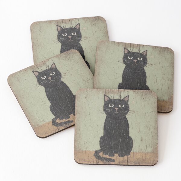 Item preview, Black Cat Sitting Bolt Upright designed and sold by PictorialWhimsy.