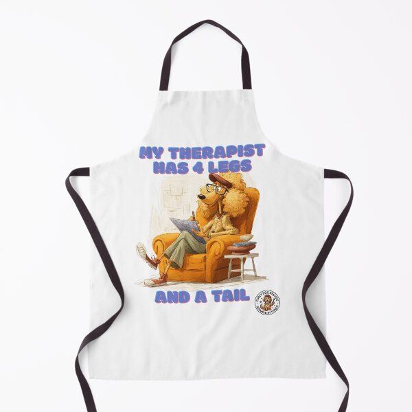 Item preview, My Therapist Has Four Legs and a Tail Funny Poodle Dog T-Shirt designed and sold by CurlyDogDesigns.