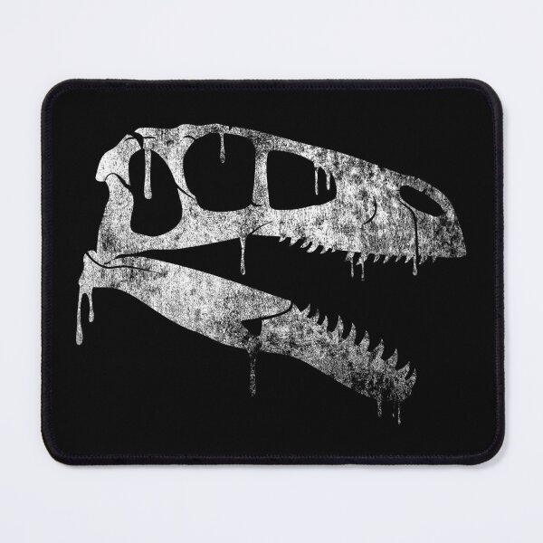 Item preview, Utahraptor Skull Grunge - Prehistoric Raptor Fossil Design designed and sold by Grimtech Workshop.