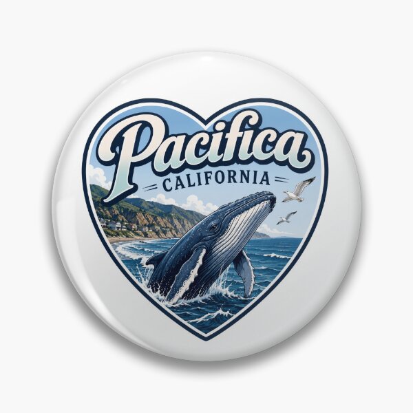 Item preview, Pacifica, California - Whale Heart Shape designed and sold by Myra365Art.