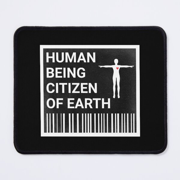 Item preview, Fake Badge - Human Being Citizen of Earth - Sarcastic Anti Tech, Anti-AI Bar code, Pro Immigration designed and sold by LaVacheDesign.