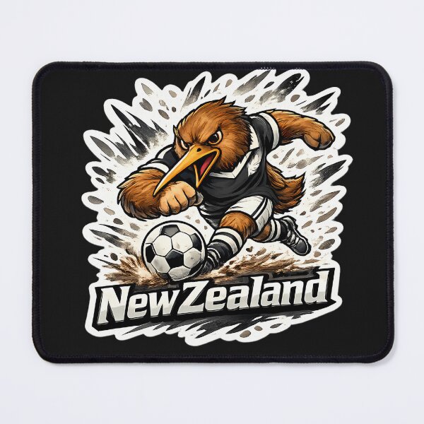 Item preview, New Zealand Kiwi Soccer Mascot designed and sold by Ambroa Stuff.