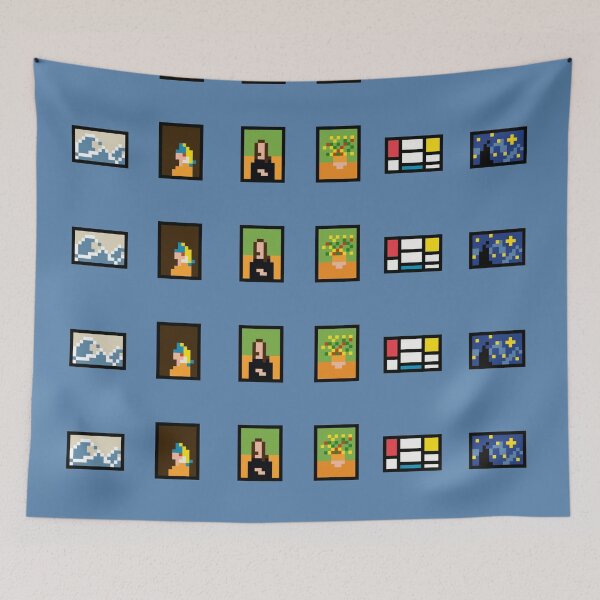 Item preview, Pixel Art Famous Painting designed and sold by darkskinbender.