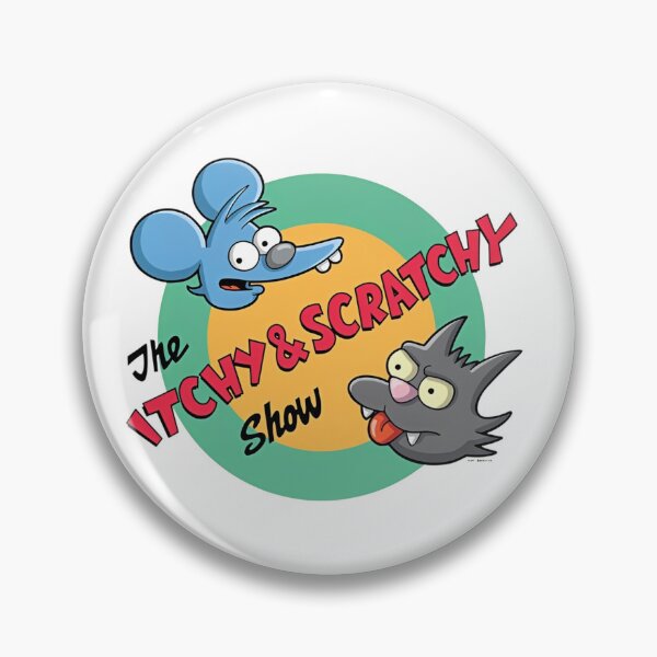 Item preview, The Itchy and Scratchy Show Retro Circle Logo designed and sold by Moonpaw-Whimsy.