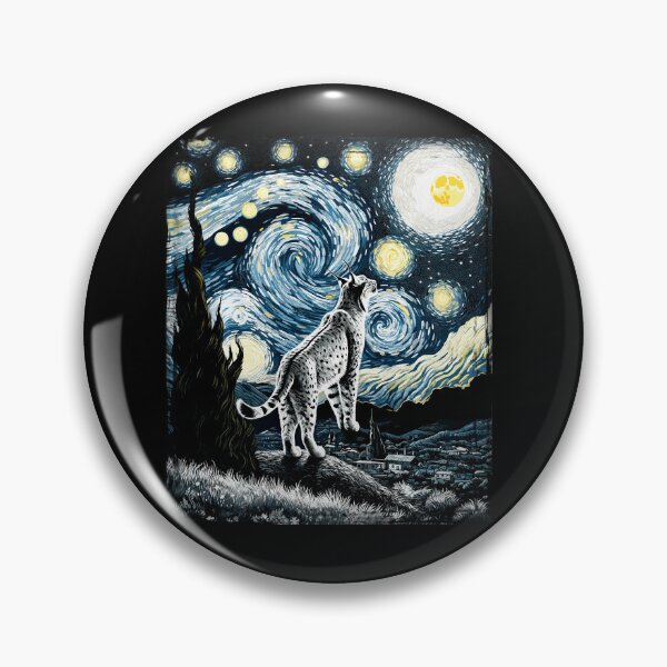 Item preview, Van Gogh Style Starry Night Lynx  designed and sold by Littermin.
