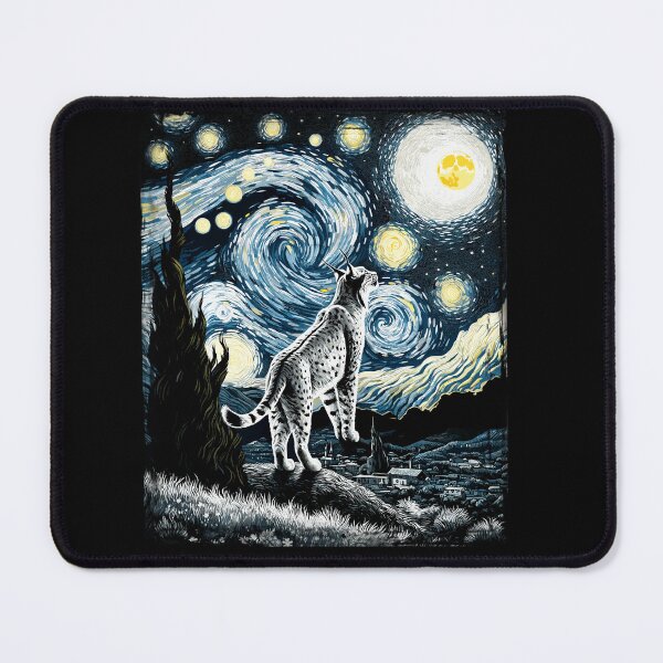 Item preview, Van Gogh Style Starry Night Lynx designed and sold by Littermin.