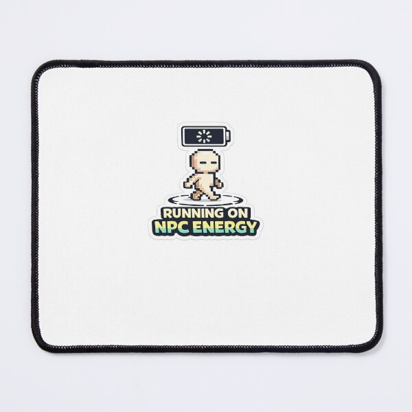 Item preview, Running On NPC Energy Sticker designed and sold by OrbitMood.