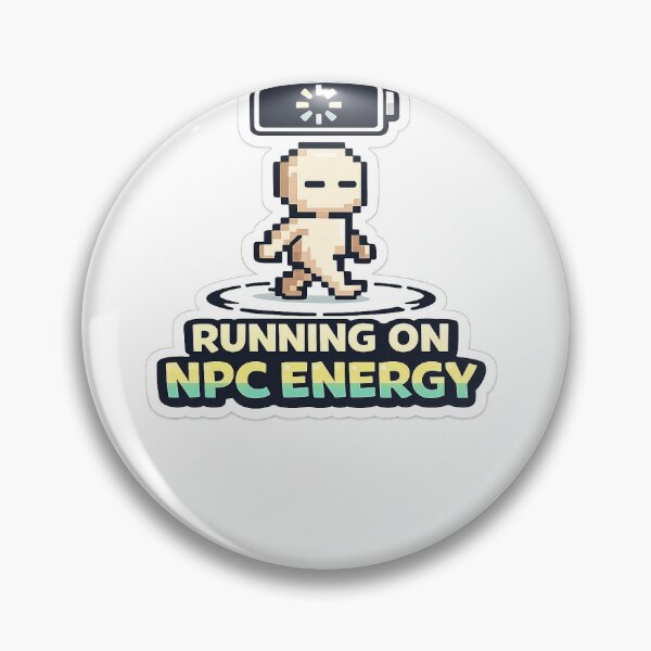 Item preview, Running On NPC Energy Sticker designed and sold by OrbitMood.
