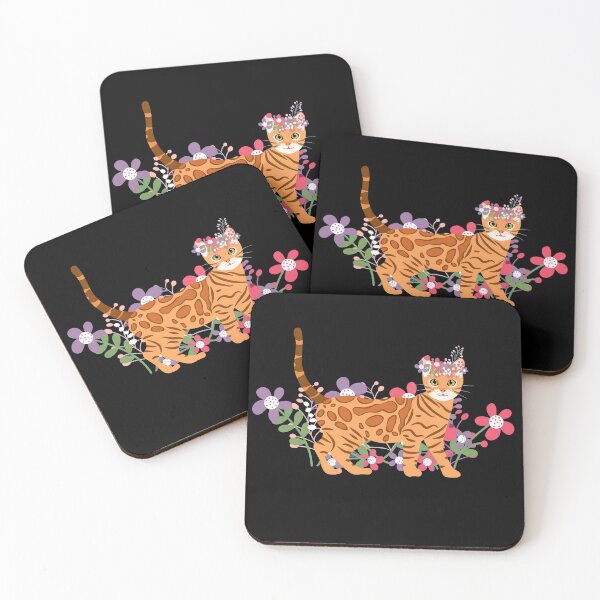 Item preview, Spotted Feline with Flower Crown Motif designed and sold by StranHabesre51.