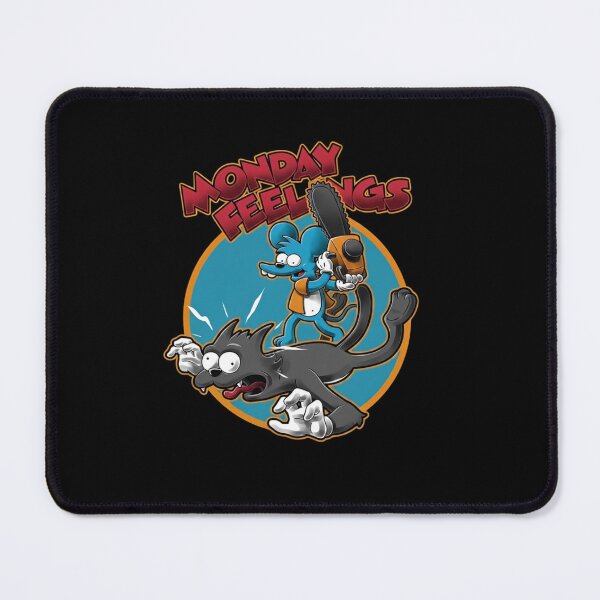 Item preview, Itchy and Scratchy Monday Feelings Chainsaw Cartoon designed and sold by Moonpaw-Whimsy.