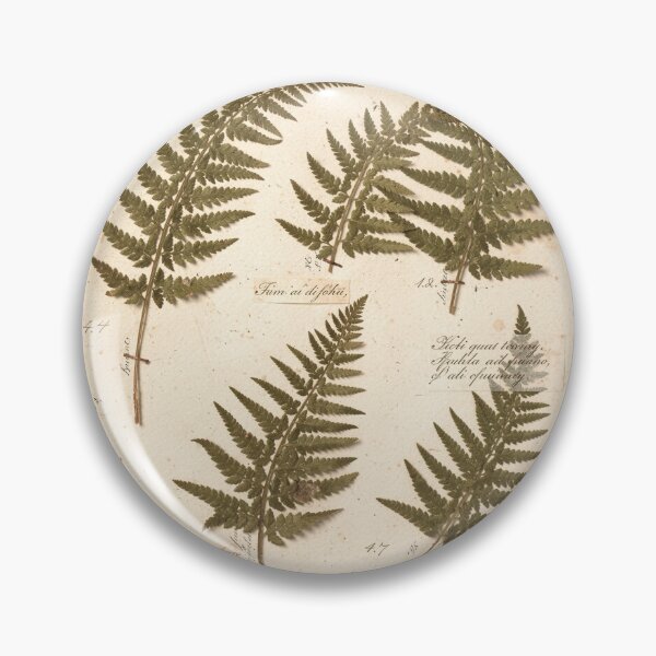 Item preview, Antique Pressed-Fern Botanical Plate designed and sold by PictorialWhimsy.