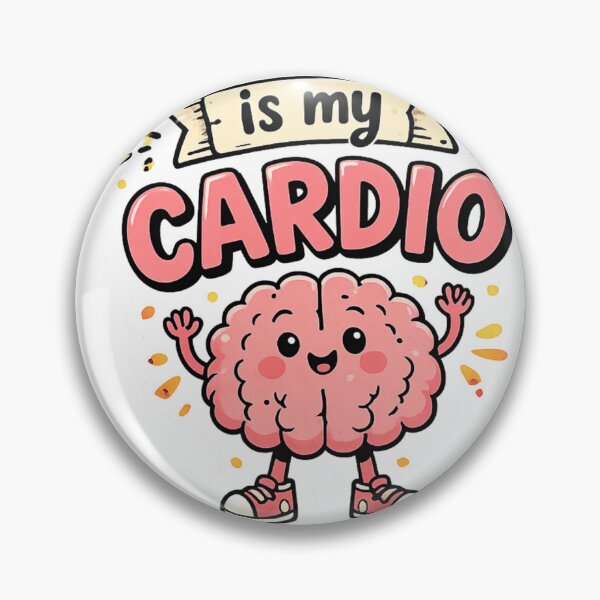 Item preview, Overthinking Is My Cardio Funny Brain Sticker designed and sold by PawFusionArt.