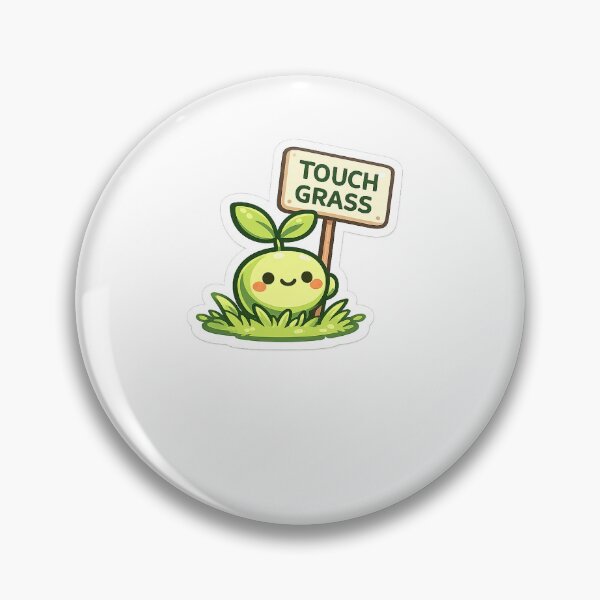 Item preview, Touch Grass Minimalist Sticker designed and sold by OrbitMood.