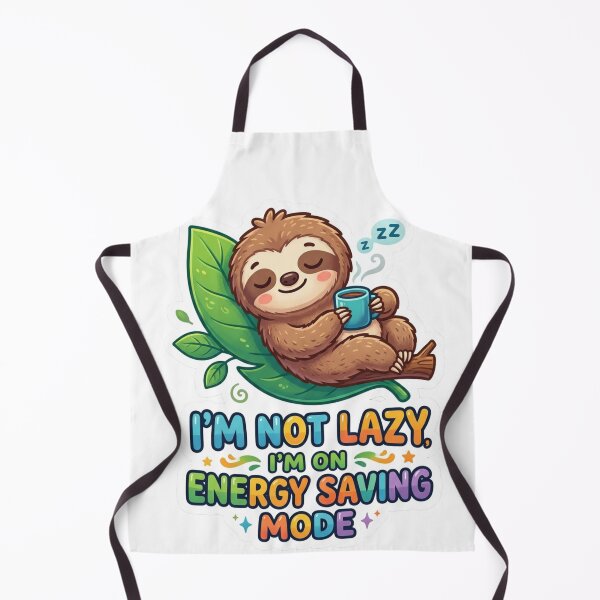 Item preview, Cute Sloth Energy Saving Mode Sticker designed and sold by PawFusionArt.
