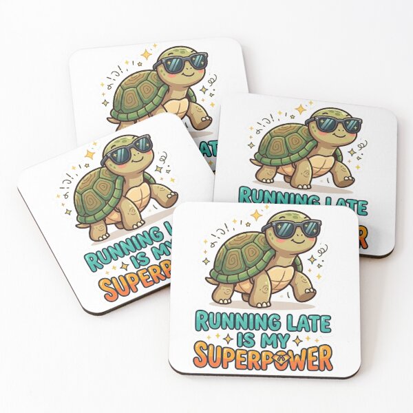 Item preview, Running Late Is My Superpower Funny Turtle Sticker designed and sold by PawFusionArt.