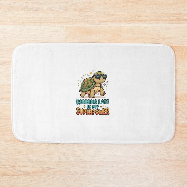 Item preview, Running Late Is My Superpower Funny Turtle Sticker designed and sold by PawFusionArt.
