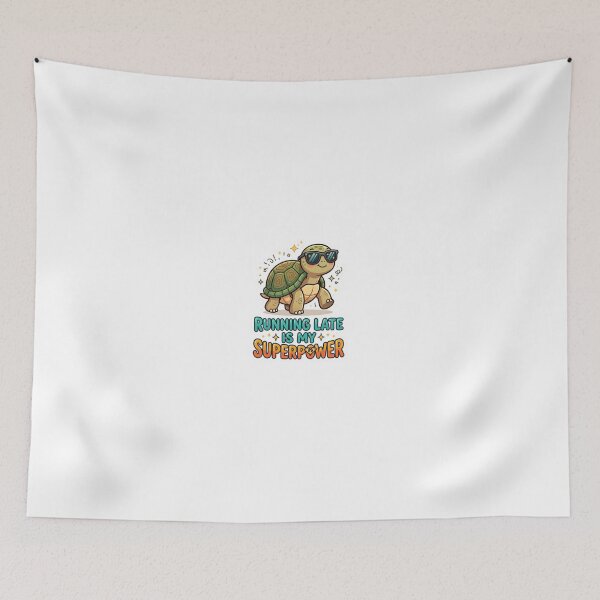 Item preview, Running Late Is My Superpower Funny Turtle Sticker designed and sold by PawFusionArt.
