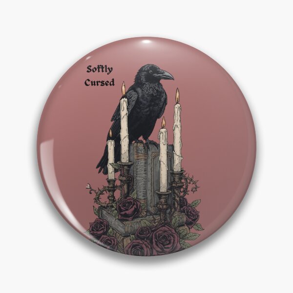 Item preview, Softly Cursed Gothic Raven and Candle Design designed and sold by mentalyelswhere.