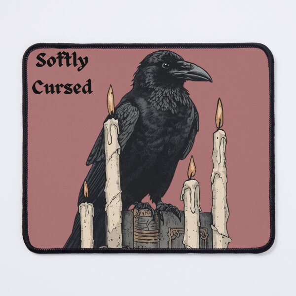 Item preview, Softly Cursed Gothic Raven and Candle Design designed and sold by mentalyelswhere.