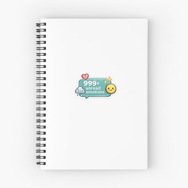 Item preview, 999 Plus Unread Emotions Sticker designed and sold by OrbitMood.