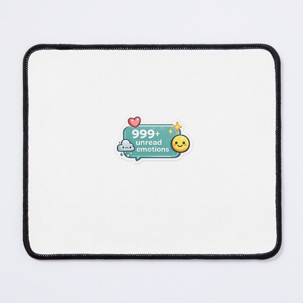 Item preview, 999 Plus Unread Emotions Sticker designed and sold by OrbitMood.