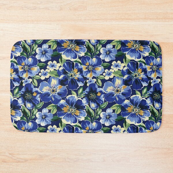 Item preview, Bold Blue And Gold Botanical Garden Pattern designed and sold by igraphixart.