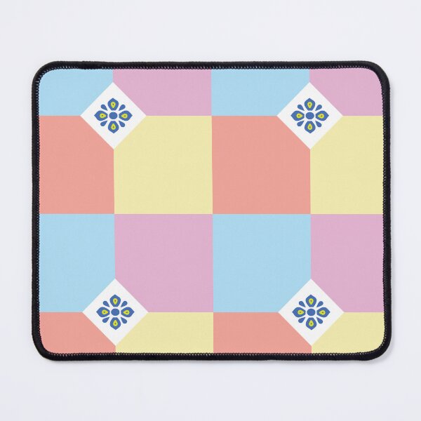 Item preview, Geometric seamless pattern with pastel colorful checkered and floral ornaments. designed and sold by AjjimaJKM.