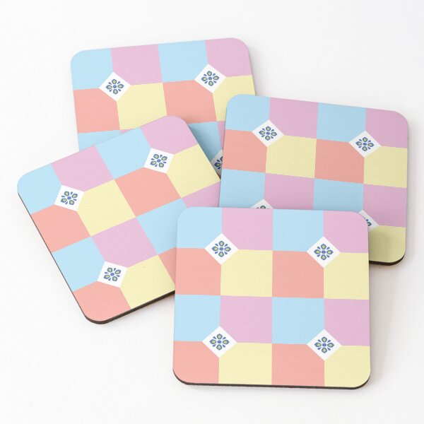Item preview, Geometric seamless pattern with pastel colorful checkered and floral ornaments. designed and sold by AjjimaJKM.