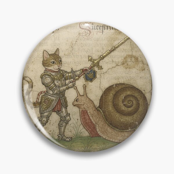 Item preview, Cat Knight vs the Giant Snail designed and sold by PictorialWhimsy.