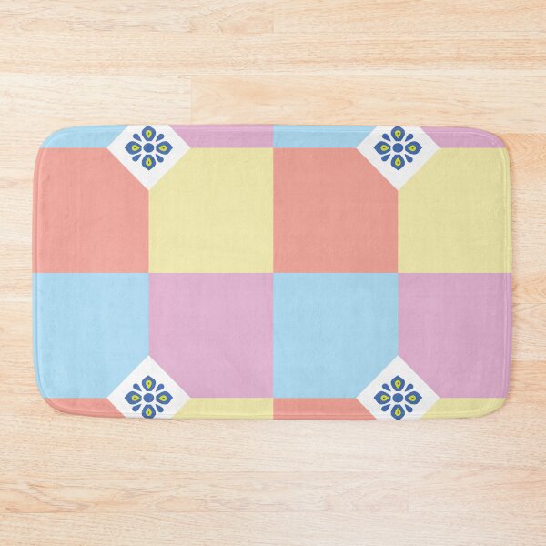 Item preview, Geometric seamless pattern with pastel colorful checkered and floral ornaments. designed and sold by AjjimaJKM.