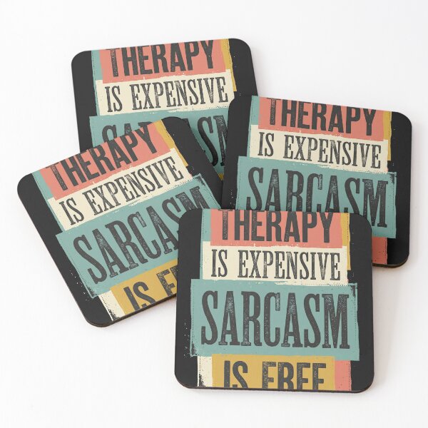 Item preview, Sarcasm Is My Therapy Retro Typography designed and sold by AdyKurniawan.