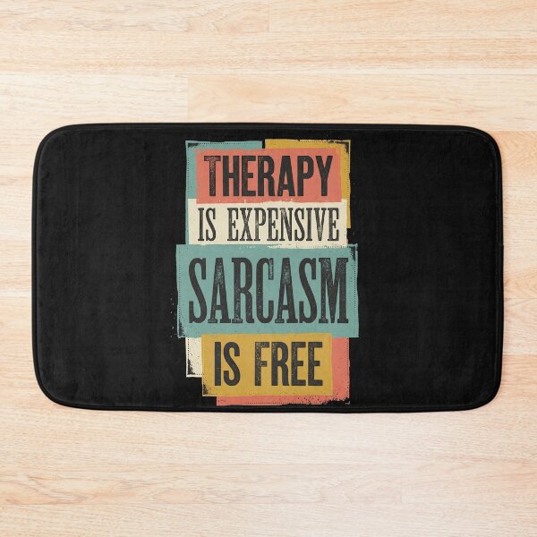 Item preview, Sarcasm Is My Therapy Retro Typography designed and sold by AdyKurniawan.