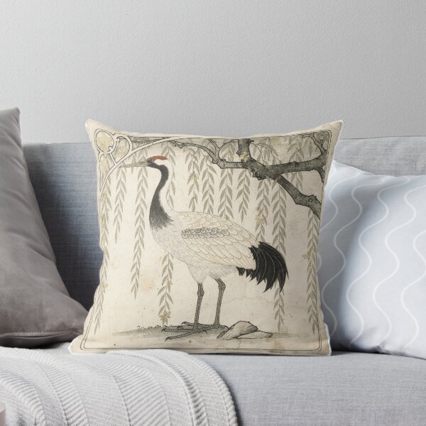 Item preview, Ink Crane Among Willows designed and sold by PictorialWhimsy.
