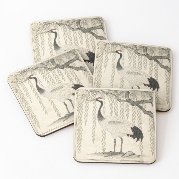 Item preview, Ink Crane Among Willows designed and sold by PictorialWhimsy.
